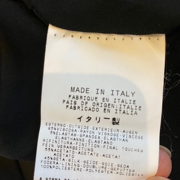 Gianfranco Ferre black jacket w/ beige stitching - Picture 9 of 10